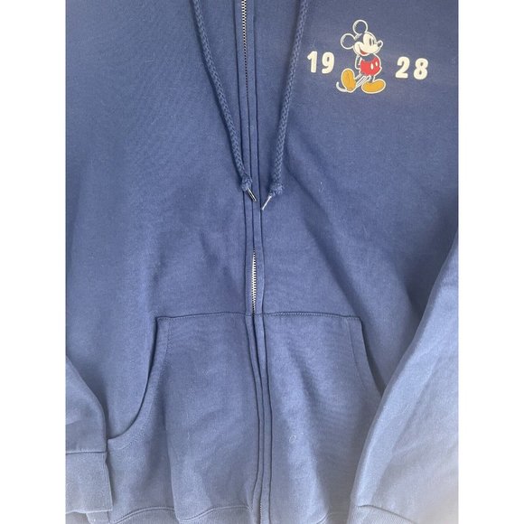 Disney Hoodie Full Zip Mens Large Fleece Double Disneyland Graphic Sweater - Picture 3 of 13